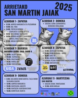 Cartel de fiestas | San Martín Jaiak