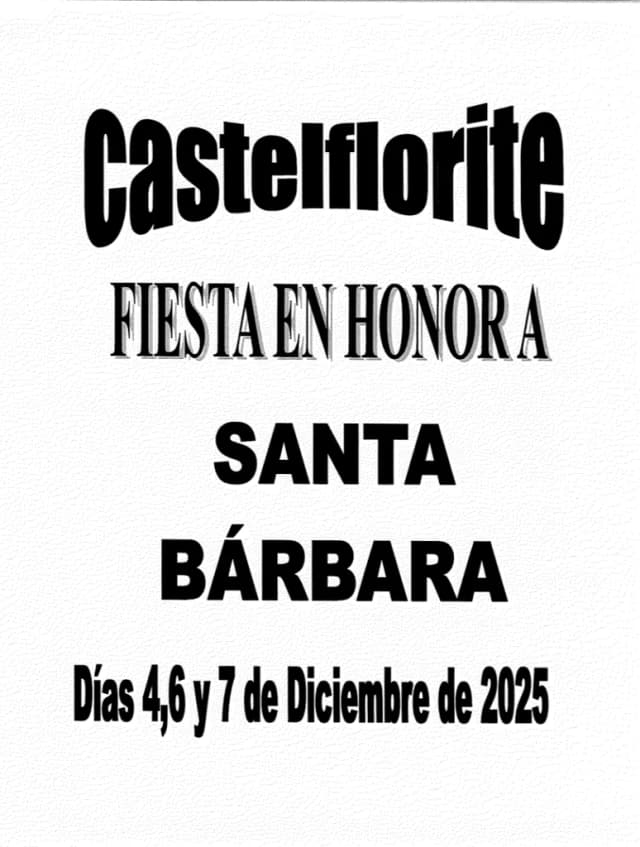 Cartel de las fiestas de Castelflorite