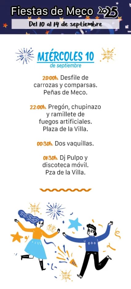 Cartel de fiestas | Meco
