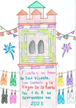 Cartel de fiestas | Fiestas Patronales en honor de San Vicente, San Gonzalo y la Virgen de la Puerta