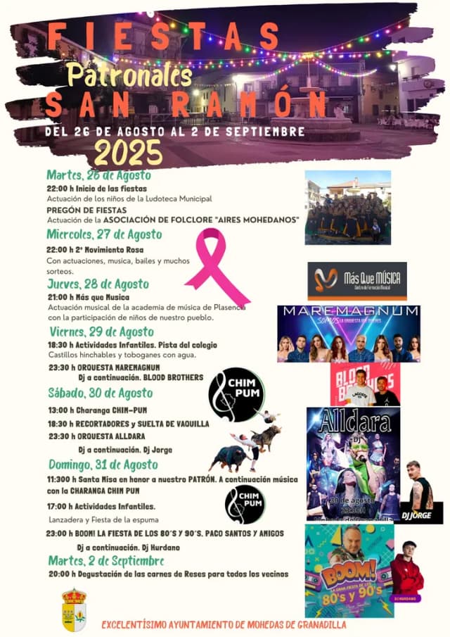 Cartel de fiestas | Mohedas de Granadilla