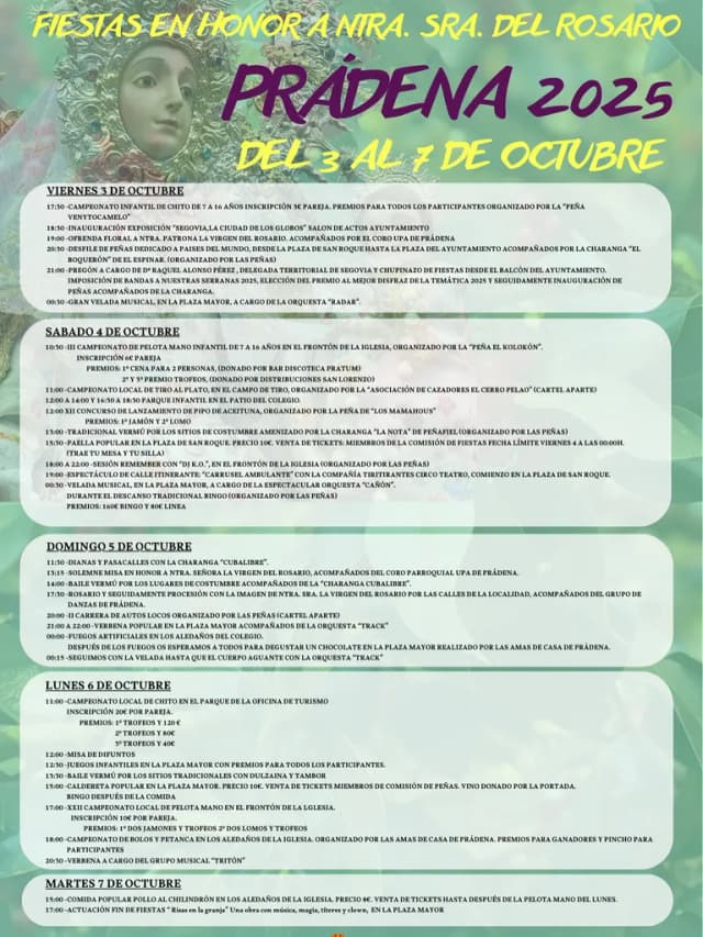 Cartel de fiestas | Prádena