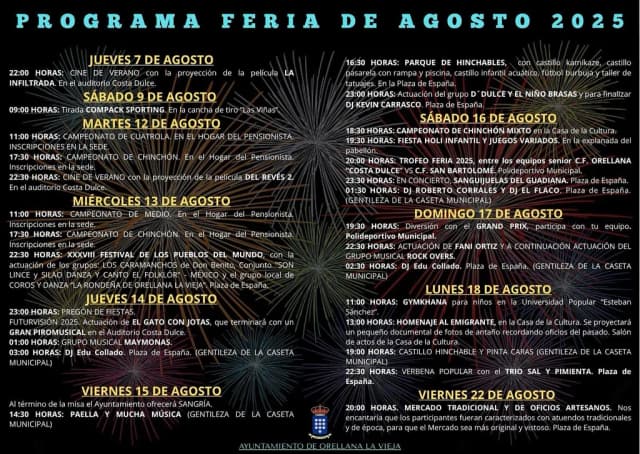 Cartel de fiestas | Orellana la Vieja