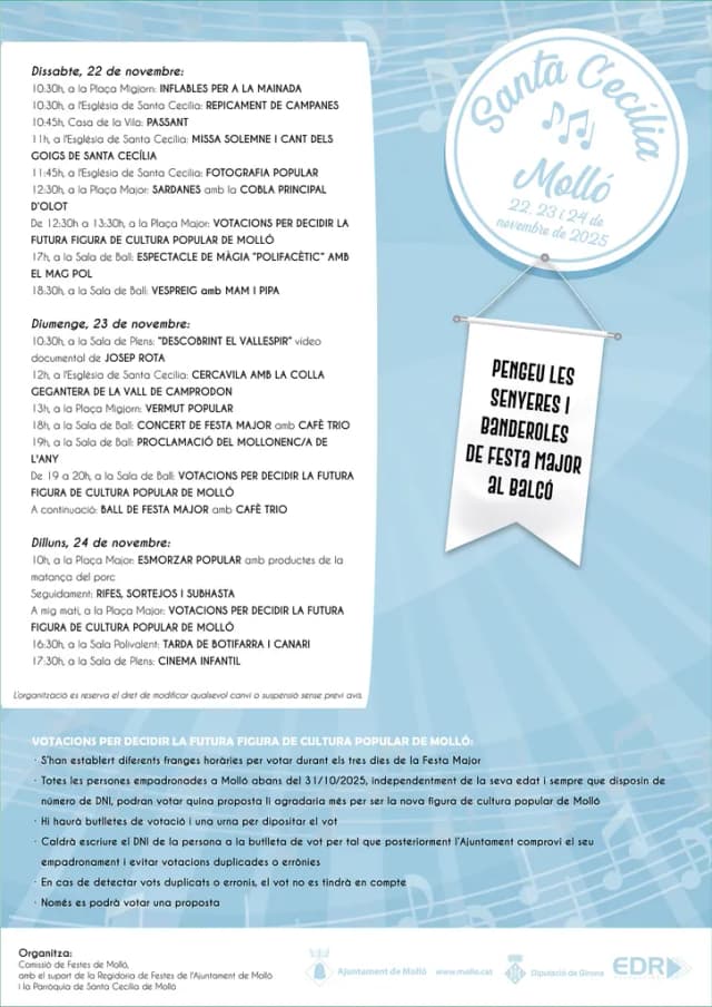 Cartel de las fiestas de Molló
